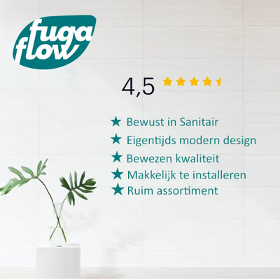 FugaFlow Efficiente Press Bedieningsplaat - bedieningspaneel voor Geberit UP320 inbouwreservoir - dualflush - rechthoekige knoppen - 2 stuks - kunststof zwart mat -