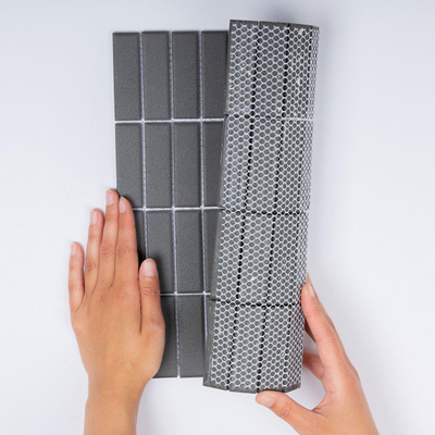 The Mosaic Factory London mozaïektegel - 30x30cm - wand en vloertegel - Rechthoek - Porselein Black Mat