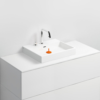 Clou Wash Me wastafel 50x42cm zonder plug Keramiek Wit