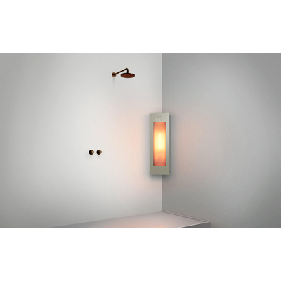 Sunshower Round Small Plus infrarood en UV licht opbouw incl. Installatieset hoek 95x33x25cm inclusief 5 jaar garantie Sand White