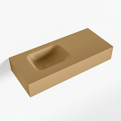 Mondiaz LEX Fontein - 70x30x12cm - wasbak Links - zonder kraangaten - solid surface - Oro
