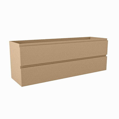 Mondiaz HAY wastafelonderkast - 140x40x50cm - 2 lades - uitsparing links en rechts - softclose - Oro