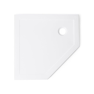 Saniclass Diamond Douchebak - 90x90x4cm - vijfhoek - wit