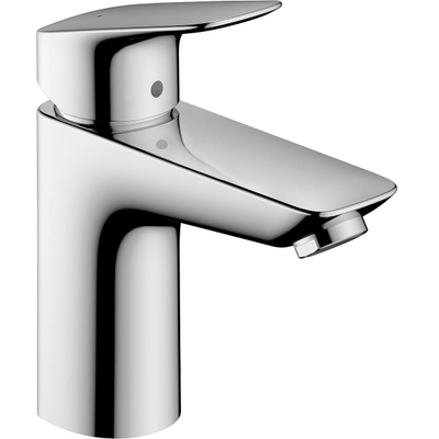 Hansgrohe Logiss wastafelkraan 100 met push open garnituur chroom