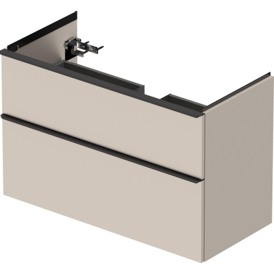 Duravit D-Neo wastafelonderkast 98.4x62.5x45.2cm 2 lades Taupe Mat