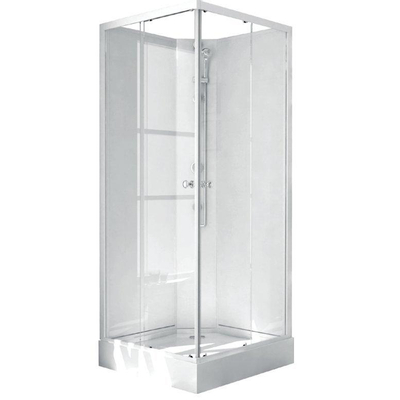 GO by Van Marcke Khone II compleet gesloten douchecabine 90x90cm vierkant 2 schuifdeuren