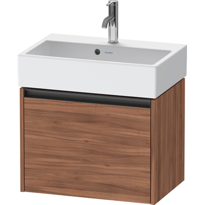 Duravit Ketho 2 wastafelonderbouwkast met 1 lade 58.4x39x44cm met greep antraciet noten mat