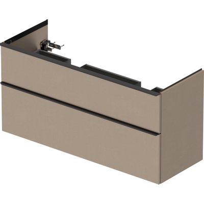 Duravit D-Neo wastafelonderkast 128x62.5x46.2cm 2 lades Linnen Mat