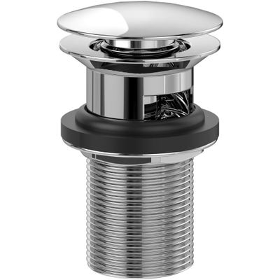 Villeroy & Boch Universal afvoerplug - push to open - met overloop - Rond - chroom