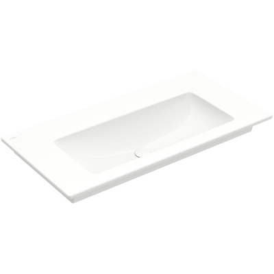 Villeroy & Boch Venticello Meubelwastafel - wasbak midden zonder kraangat - 100x50cm - overloop - ceramic - wit