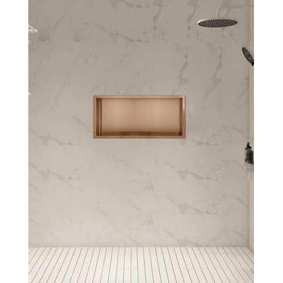 Wiesbaden Demis inbouwnis 30 x 60 x 10 cm geborsteld brons koper