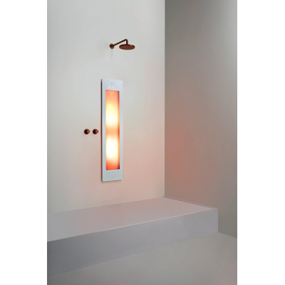 Sunshower Round Medium Plus infrarood + UV licht opbouw incl. wandbeugel 140x33x12cm White