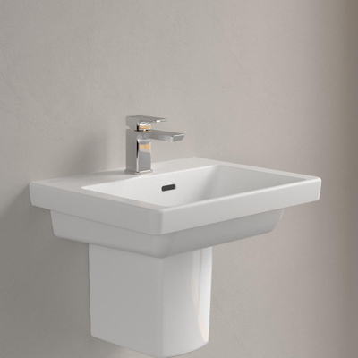 Villeroy & Boch Subway 3.0 fontein 50x40x14.5cm met 1 kraangat en overloopgat Stone Wit Ceramic+