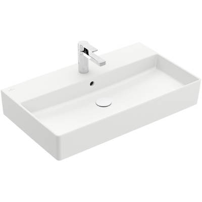 Villeroy & Boch Memento 2.0 wastafel onderzijde geslepen 80x47cm met overloop 1 kraangat ceramic+