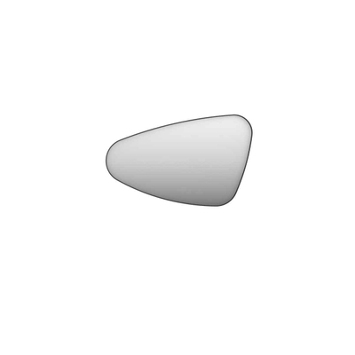 INK SP22 Spiegel - 80x4x50cm - organisch - in stalen kader - links aluminium zwart mat