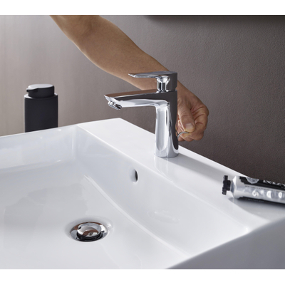 Hansgrohe Talis E wastafelkraan 110 met waste brushed black chroom