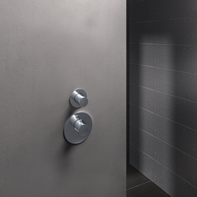 Hotbath Mate afbouwdeel voor thermostaat met 1 stopkraan chroom