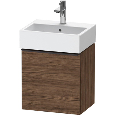 Duravit D-Neo wastafelonderkast 43.4x44x32.2cm Rechtsdraaiend 1 deur Noten (donker) Mat