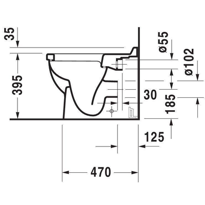 Duravit Starck 3 Closet Staand Btw Met Spoelrand Diepspoel Pk Wit