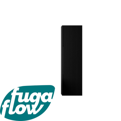 FugaFlow Eccelente Arredo Hoge Kast - 120x34.5x34.5cm - 1 deur - mat zwart - MDF