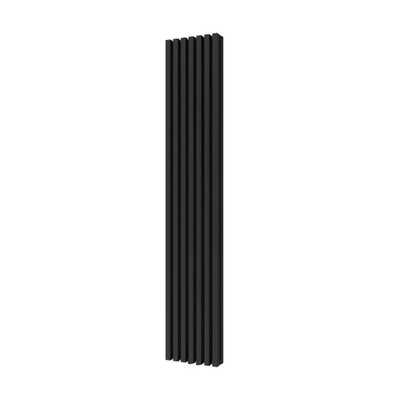 Plieger Siena designradiator verticaal dubbel 1800x318mm 1096W zwart grafiet (black graphite)