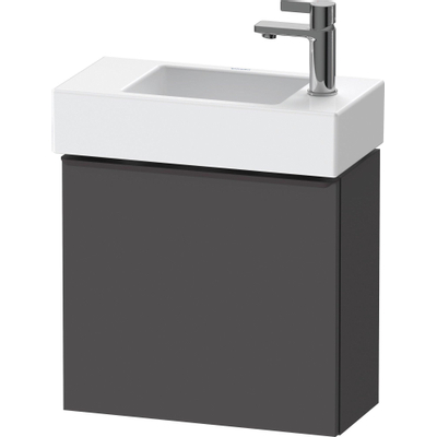 Duravit D-Neo wastafelonderkast 48.4x44x22.2cm Rechtsdraaiend 1 deur Grafiet Mat