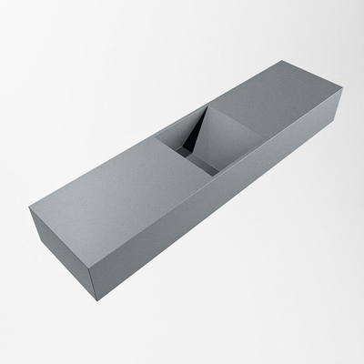 Mondiaz TYNE Fontein - 90x23x12cm - wasbak midden - zonder kraangaten - solid surface - Plata