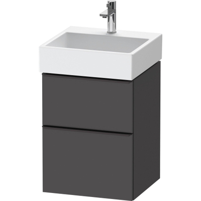 Duravit D-Neo wastafelonderkast 48.4x62.5x44.2cm 2 lades Grafiet Mat