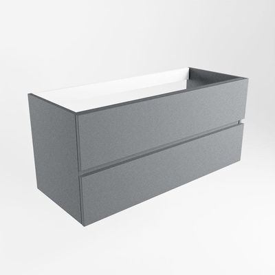 Mondiaz VICA wastafelonderkast - 110x45x50cm - 2 lades - uitsparing midden - softclose - Plata