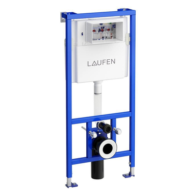 Laufen LIS CW1 inbouwframe met reservoir 14x50x112cm voor wandcloset 6/3 liter afvoer Ø 90mm. verloopstuk naar Ø 110 mm