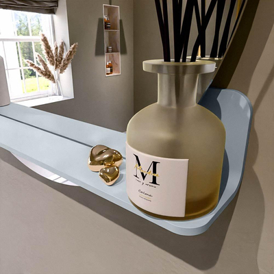 Mondiaz SPOT Badkamerspiegel - rond 80cm - spiegelplanchet - kleur Clay