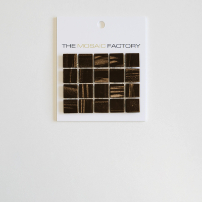 SAMPLE The Mosaic Factory Amsterdam mozaïektegel 2x2x0.4cm voor wand en vloer voor binnen en buiten vierkant Glas Bruin