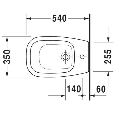 Duravit D Code staand bidet inclusief bevestiging wit