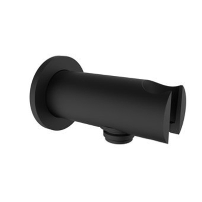 Napoliwandaansluitbocht met houder1/2Zwart