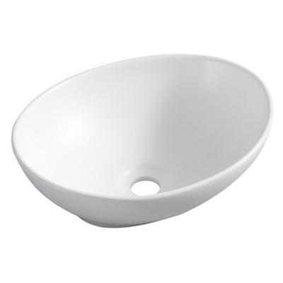 Wiesbaden Barco waskom ovaal 40 x 33 x 14,5 cm keramiek mat wit