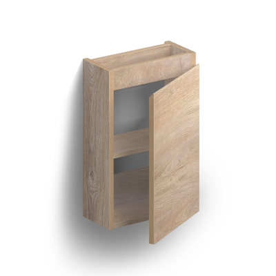 Clou InBe Fonteinonderkast - 36x55x18cm - rechts - grieks eiken