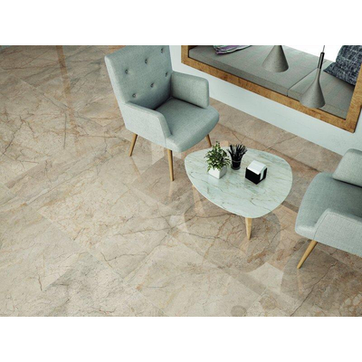 Cifre Ceramica wand- en vloertegel - 60x120cm - 10.5mm - Rechthoek - gerectificeerd - Marmerlook - Creme gepolijst