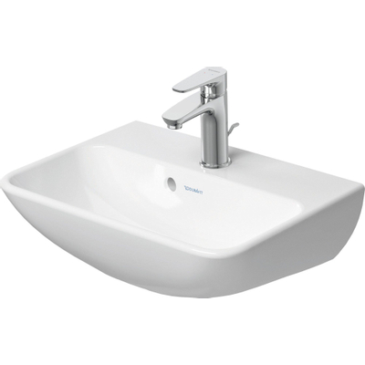 Duravit ME by Starck fontein 45x32cm zonder kraangat met overloop met wondergliss wit