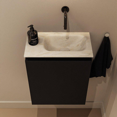 MONDIAZ TURE-DLUX 40cm toiletmeubel Urban. EDEN wastafel Ostra positie rechts. Zonder kraangat.