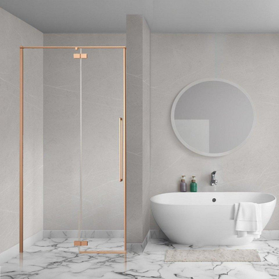 Aqua Vista Oria Linea nisdeur - 130x200cm - incl. montageset - Geborsteld koper