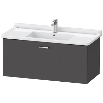 Duravit XBase Wastafelonderkast 100x46.8x44.8cm 1 lade Standaard greep met softclose spaanplaat Grafiet Mat