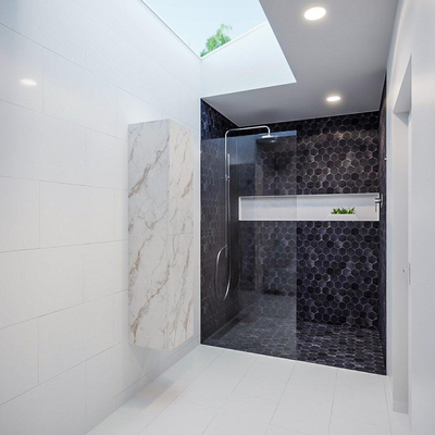 MONDIAZ BEAM Kolomkast - 160cm - 2 deuren - Carrara marmer