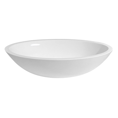 Best Design New Stone waskom 52x38cm met klikwaste Solid Surface hoogglans wit