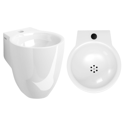 Clou Flush 6 fontein 27x28cm kraangat Keramiek Wit