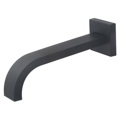 Wiesbaden Uitloop vierkant 22 cm 1/2'' mat zwart