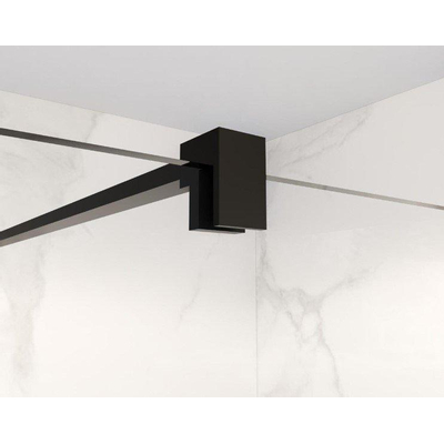 Fortifura Galeria inloopdouche verlengde stabilisatiestang 200cm los incl.bevestigingsmaterialen - mat zwart