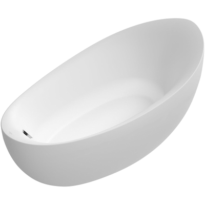 Villeroy & Boch Aveo new generation kunststof bad quaryl ovaal 190x95x44.3cm incl. voorgemonteerde afvoer en overloop mat wit