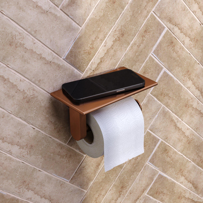 Brauer toiletrolhouder - 18cm - Koper geborsteld