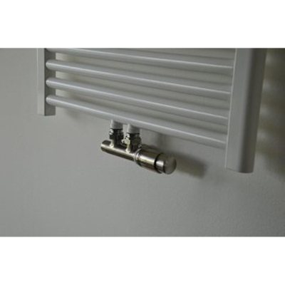 Riko set thermostatisch onderblok haaks-rechts geborsteld staal