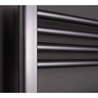 Instamat Rondo lux elektrische handdoekradiator 60.7x121cm 600watt inclusief wandconsoles wit